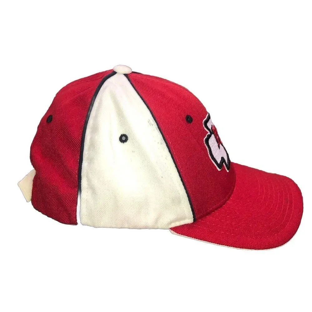 Vintage NFL Kansas City‎ Chiefs LOGO Strapback Hat 90s Reebok NFL Wool Blend Red
